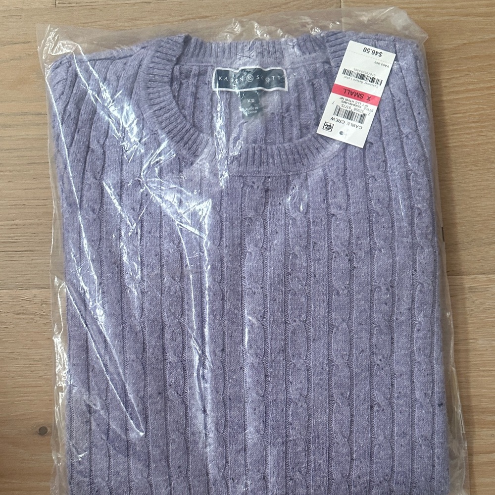 Karen Scott Lavender Crewneck Sweater